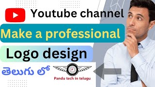 how to make a logo for youtube channel || how to make a logo in canva || logo design in telugu ||