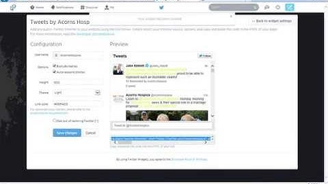 embedding a twitter feed