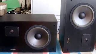 SHARP Speaker system CP-X75M nice SOUND music playing