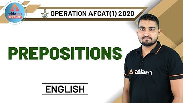 AFCAT 2020 | English | Preposition