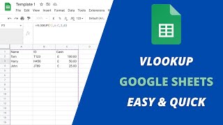 How to Perform VLOOKUP in Google Sheets - Quick Tutorial