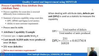Lecture 15: Process Capability for Attribute data