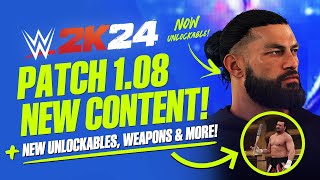 WWE 2K24 Patch 1.08: Full Details, New Entrances & Unlockables Added, Barbed Wire Bat & More!