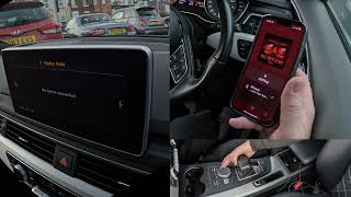 How to play music from a mobile through the bluetooth audio system in a 2017 Audi S5