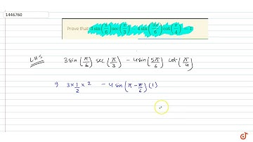 Prove that: `3sin(pi/6)sec(pi/3)-4sin((5pi)/6)cot(pi/4)=1`