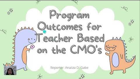 REPORT - (Eballe & Gabe) "Learning Outcomes: Sources and Characteristics" & "Program Outcomes..."