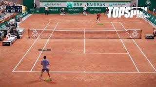 Top Spin 2K25 - *SERVING BAGELS* - Roger Federer Vs Carlos Alcaraz - Roland Garros Gameplay (PS5)