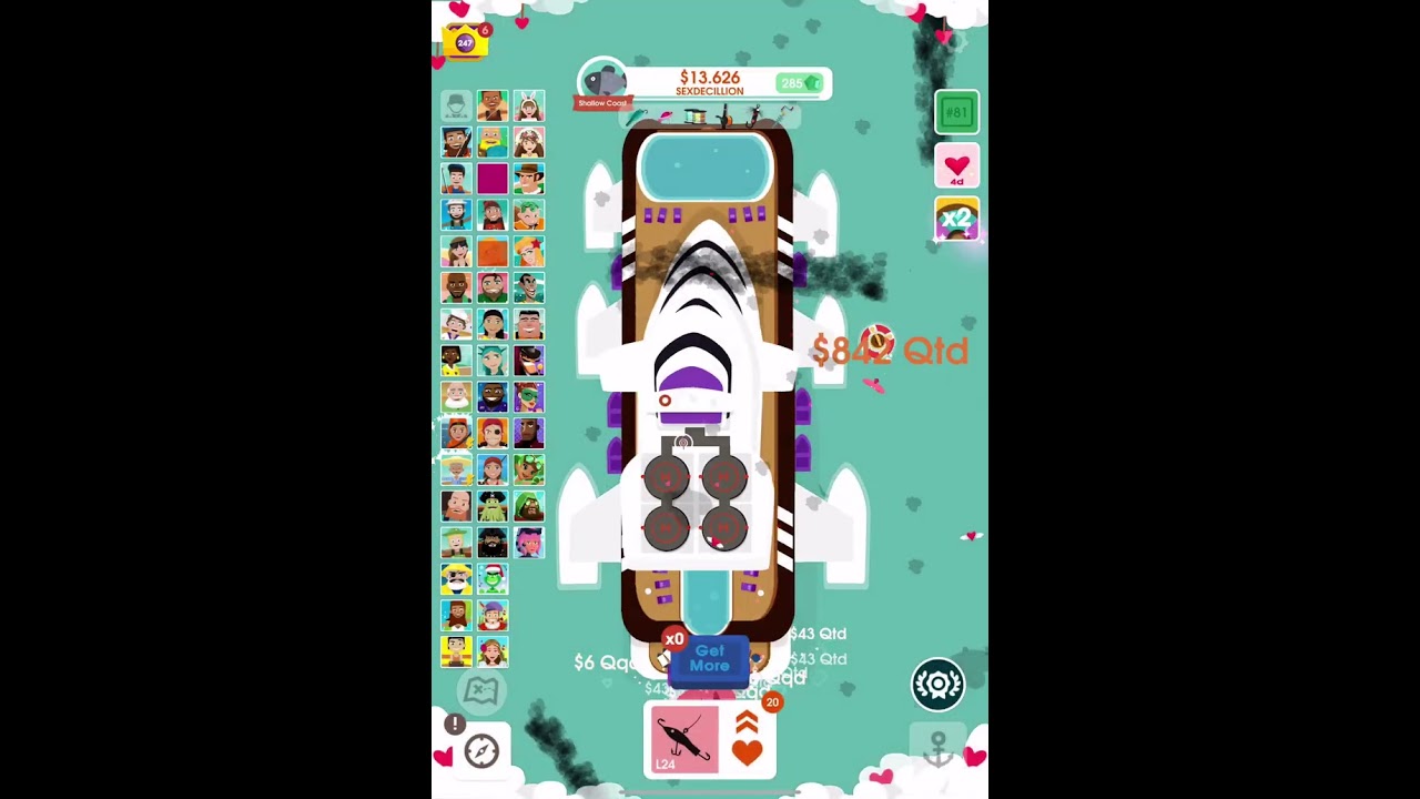 Hooked Inc max level boat