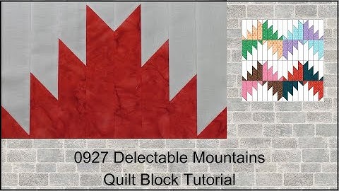 0927 Delectable Mountains Free Quilt Block Tutorial | Block of the Day 2023 | Accuquilt | Layer Cake