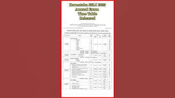 Karnataka SSLC Annual Exam 2023 final time table Released @JobJalaa