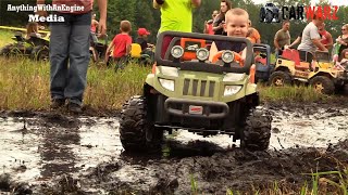 KIDS GET THEIR POWER WHEELS OUT FOR MUDDING AT BFE MUD BOG