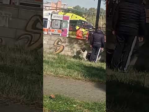 #una #persona #viene portata via in elicottero..