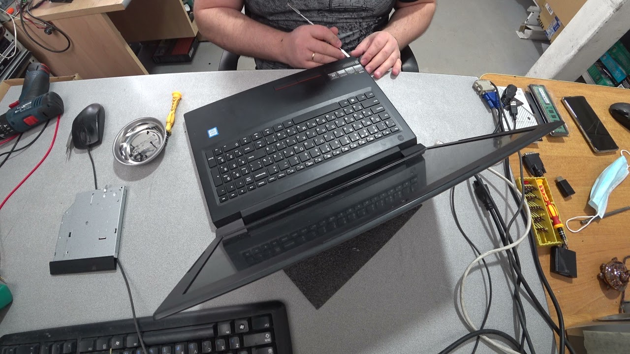 Lenovo V310 разборка, чистка - YouTube