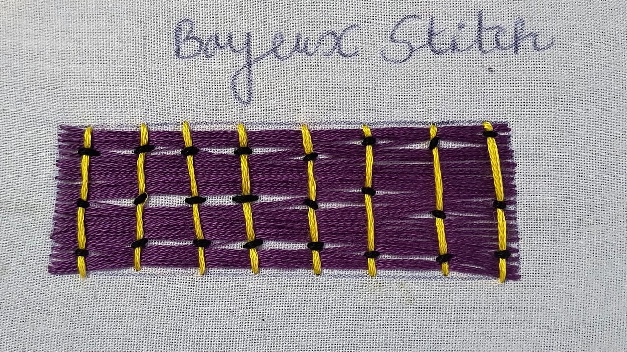 Bayeux stitch, ✨🪡couching stitch family, ⭐🪡Hand Made, ✨🪡Hand embroidery stitches tutorial 🪡⭐