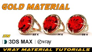 vray material Gold in 3ds Max l Vray Materials Tutorials l vray material Gold in 3ds Max l Vray Materials Tutorials l