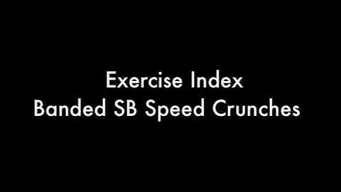 Self Made Exercise Index:  Banded SB Speed Crunches