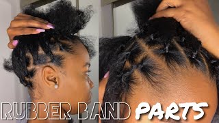 How To: Part Hair Using Rubber Bands for Box Braids, Passion Twist, Etc. | Kinzey Rae