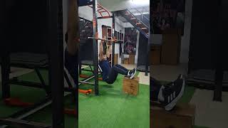 Rack chin con cajon agarre prono. Demostracion