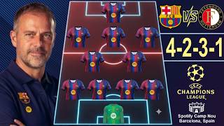 ⚽ BARCELONA VS FEYENOORD 🔥 BARCELONA PREDICTED LINEUP (4-2-3-1) 🔥 UCL 26/27 ROUND 1