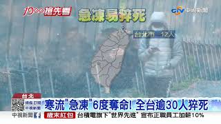 寒流'急凍'6度奪命! 全台逾30人猝死│中視新聞 20201231