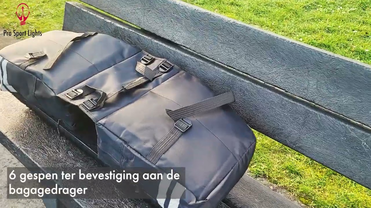 Pro Sport Lights Dubbele Fietstas Zwart