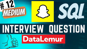 SNAPCHAT Interview Question Solved - SQL | "Sending vs. Opening Snaps" | Everyday Data Science