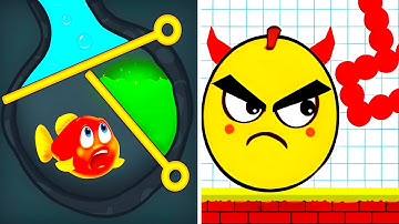 Save the Fish vs Draw To Smash 🐠✏️ Satisfying Levels Gameplay Walkthrough Android iOS #LQ57
