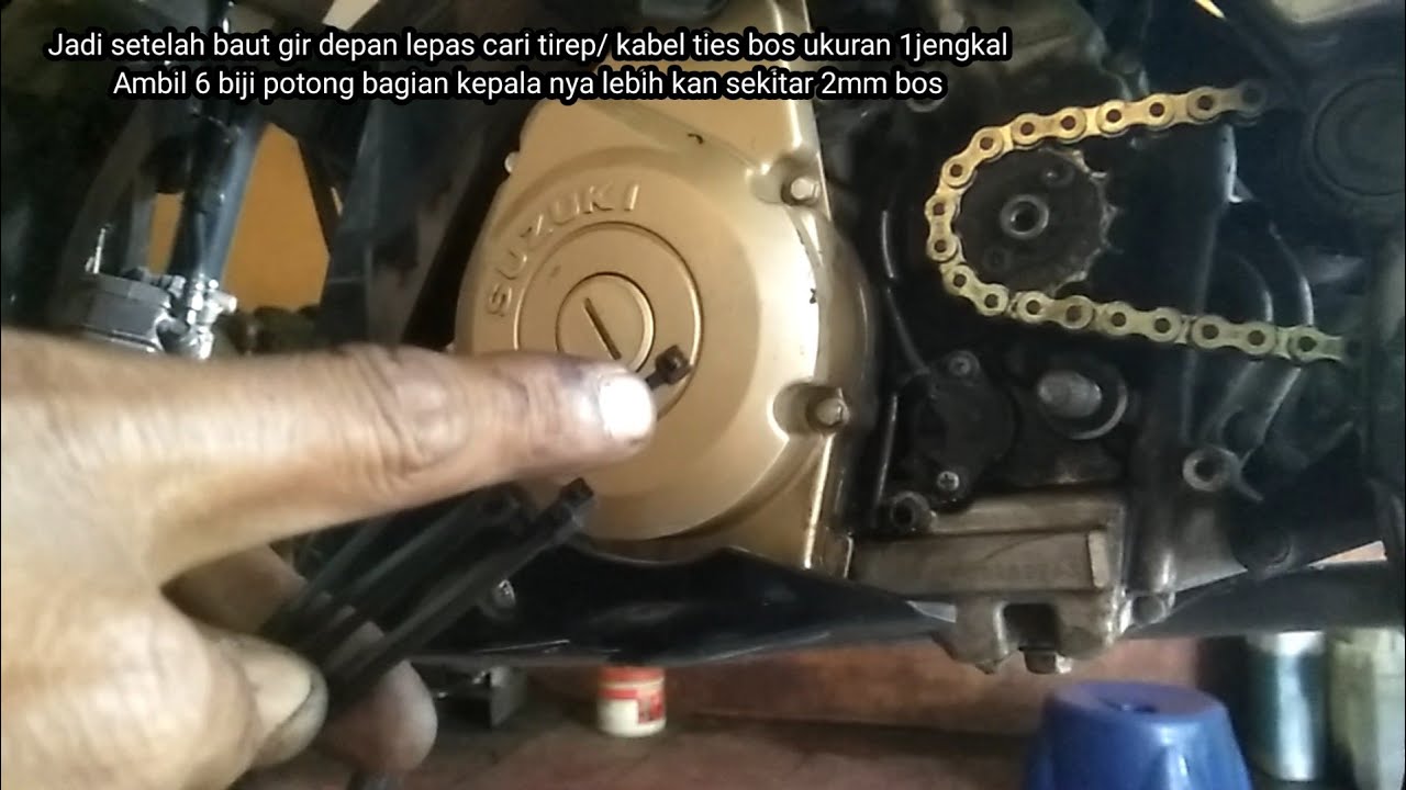 cara menghilangkan suara rantai satria fu 150 bunyi jepret2 solusi murah meriah 75%