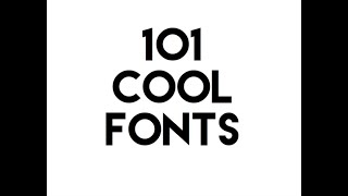 101 Cool Fonts