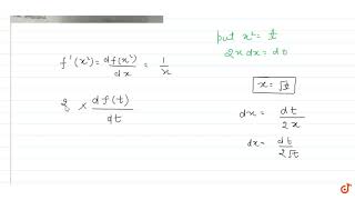 ` f'(x^2) = 1/x` , `x gt0 `, ` f(1) = 1` Find a function satisfying these conditions.