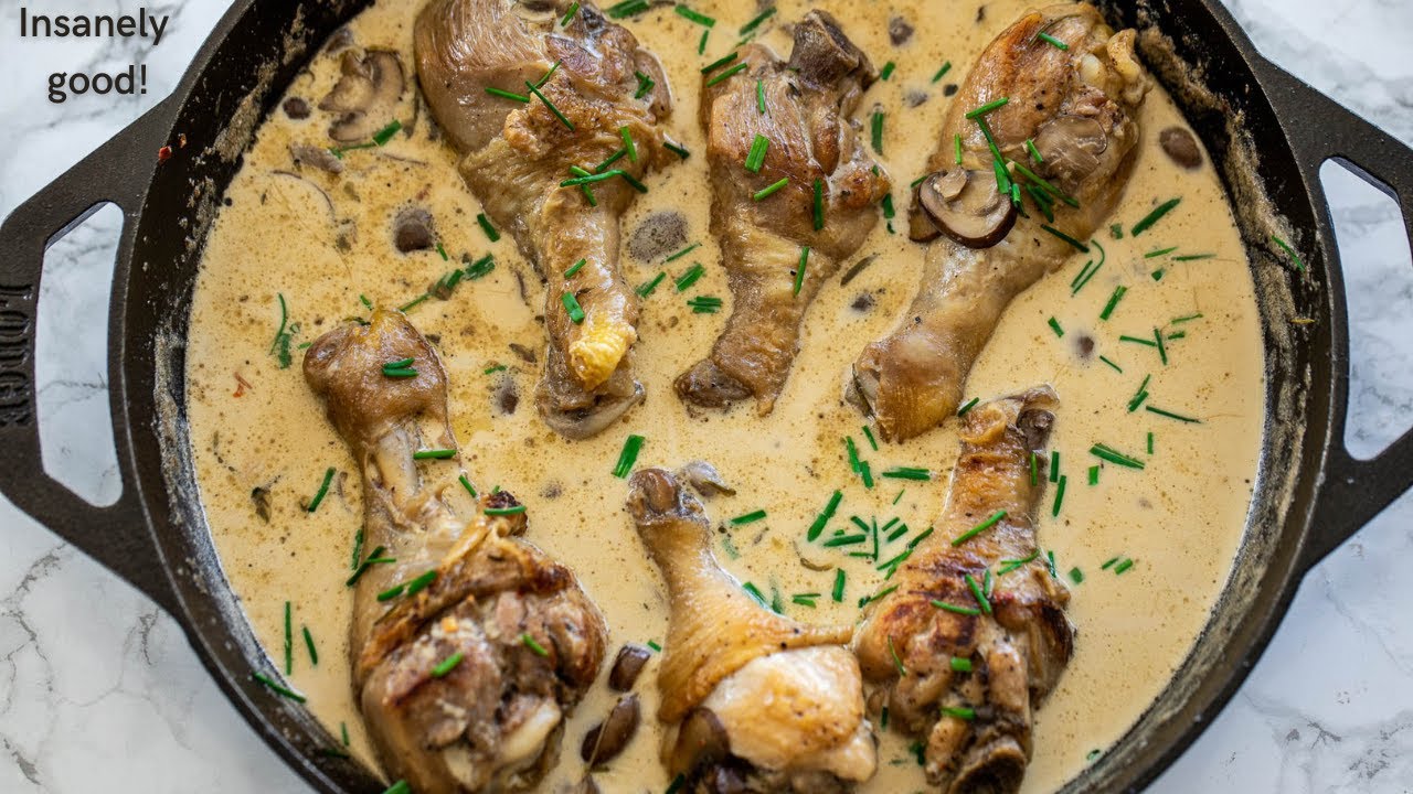 CHICKEN DRUMSTICKS IN CREAMY SAUCE    How to Make an Insanely Good Dinner With Drumsticks!