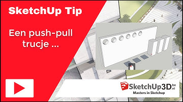 🏷️Een push pull trucje ... 💎 #SketchUp #Tip #024