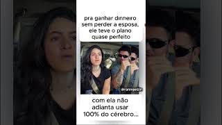 Ele tentou inventar uma desculpa pra enganar, mas não imaginava que ela ia reagir daquele jeito
