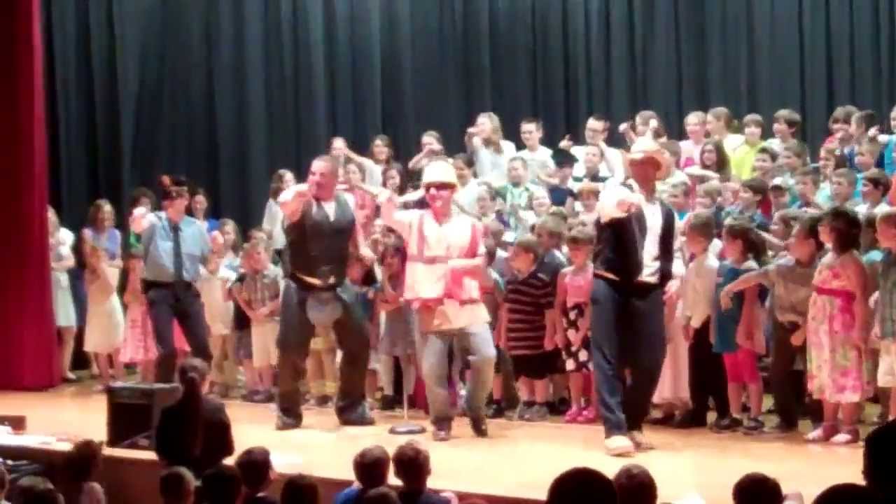 Oxford Central School Spring Concert, Staff sings YMCA YouTube