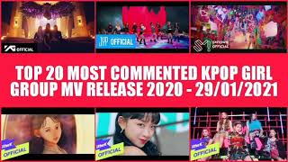 AESPA, SECRET NUMBER - TOP 20 MOST COMMENTED KPOP GIRL GROUP MV RELEASE 2020 - 29/01/2020