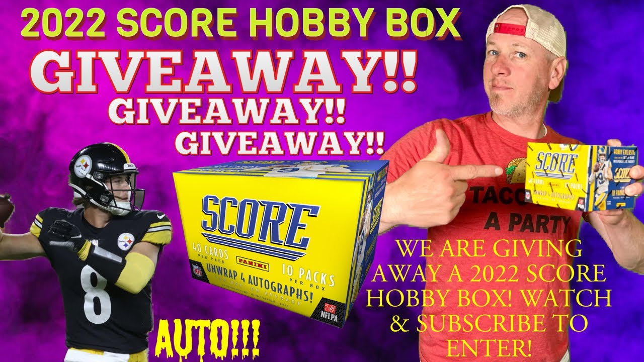2022 Score Football Hobby Box Break. Hobby Box Giveaway! Subscribe to Win!