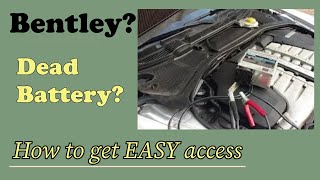 How Power-up a Bentley GT to open the rear lid, when the battery is dead.