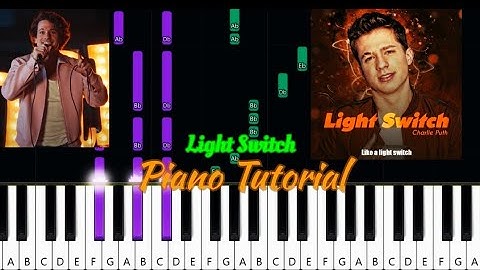 Light Switch- Charlie Puth piano tutorial | Light switch piano with chords | Harsh.K Studio.