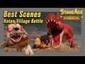 Dinosaurs attack l best scenes of stone age the legendary pet l katan village battle episode