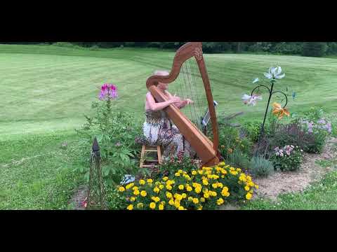 Ravel's Pavane (pour une infante defunte) on lever harp, Janet Witman