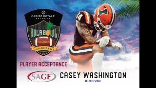 Casey Washington, WR, Illinois | 2024 Caribe Royale Orlando Hula Bowl Zoom Spotlight