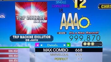 Trip Machine Evolution CSP (18) 13p PFC 999,870 World Record [DDR Ace]