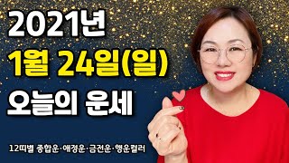 1월 24일(일) 오늘의 운세  종합운•애정운•금전운•행운컬러