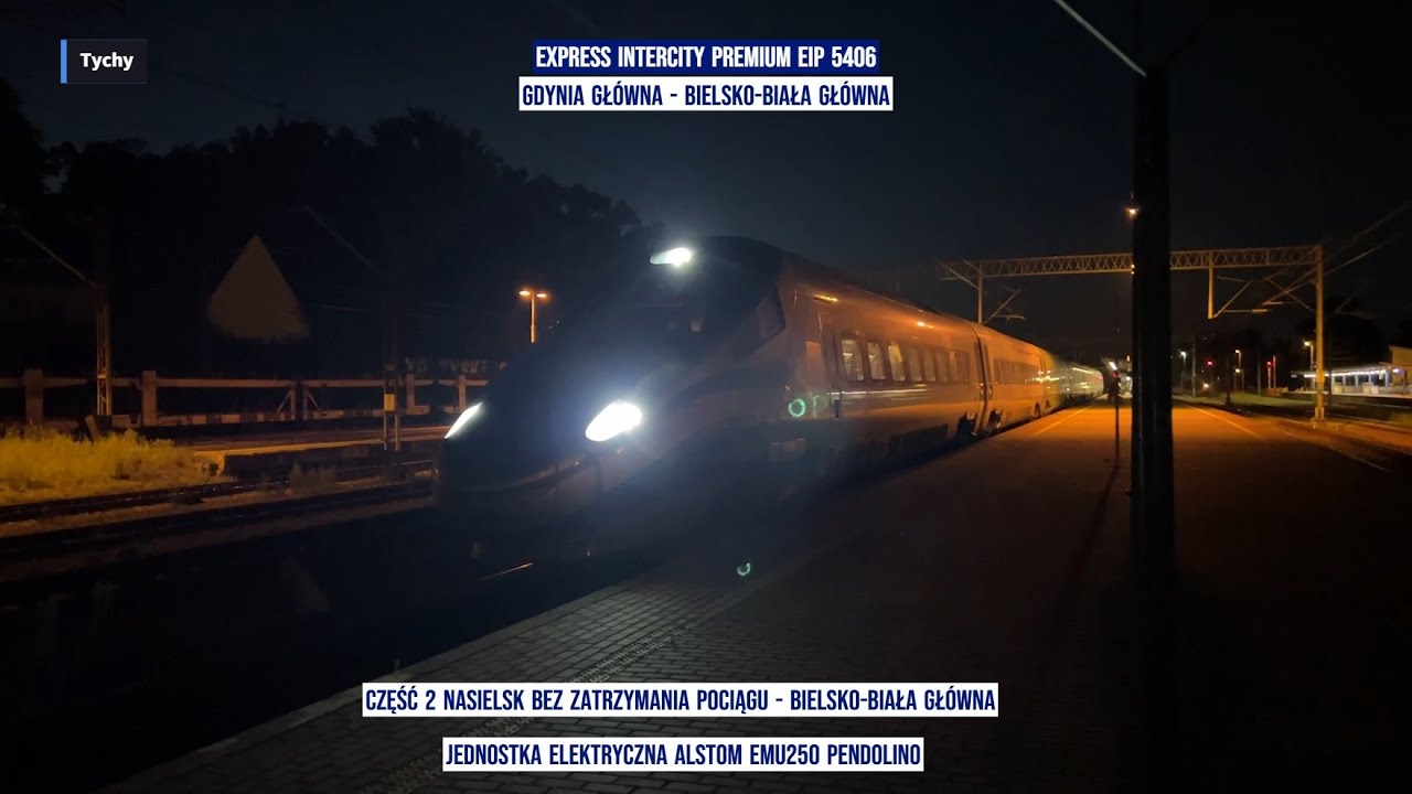 Train Express InterCity Premium EIP 5406 Gdynia Główna - Bielsko-Biała Główna Część 2 z okna pociągu