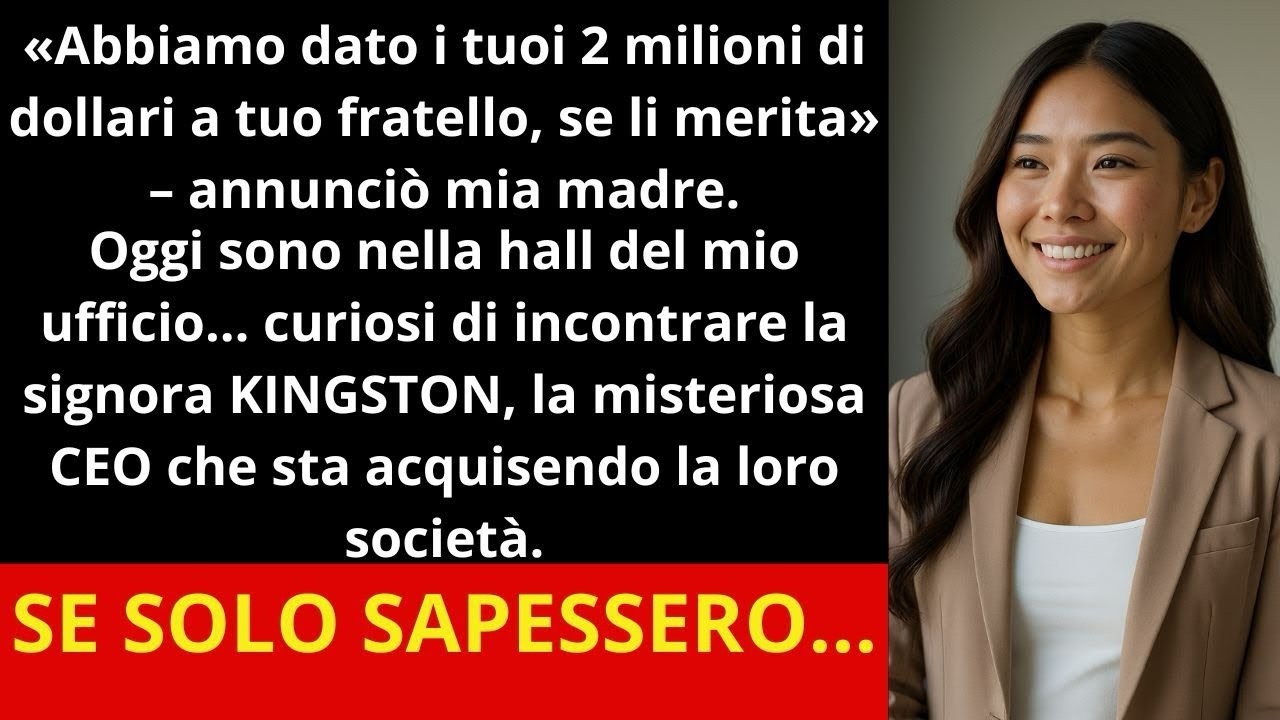 I miei genitori mi hanno tolto tutto  Oggi vogliono incontrare la CEO che compra la loro azienda