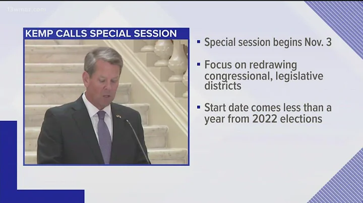 Gov. Kemp calls special session to redraw Georgia districts starting on November 3