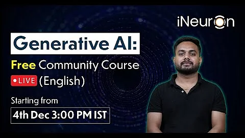 DAY - 1 | Introduction to Generative AI Community Course LIVE ! #genai  #ineuron