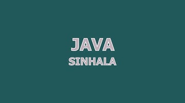 Java environment setup/ sinhala