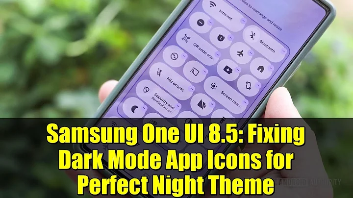 Samsung One UI 8.5: Fixing Dark Mode App Icons for Perfect Night Theme