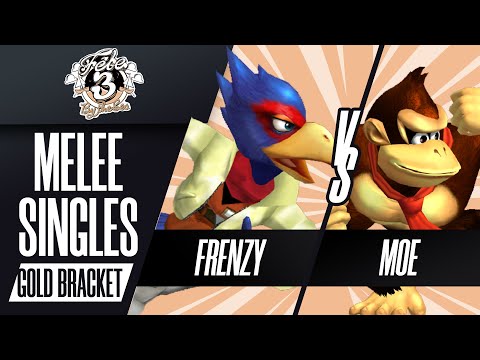 Frenzy (Falco) vs Moe (Donkey Kong) - Melee Singles Gold Bracket Winners Round 1 - Fête 3: By the S
